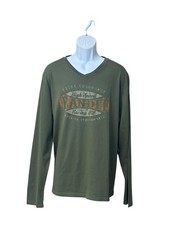 Seven7 Men’s V-neck Long Sleeve Graphic Cotton Tee, Hunter Green, XL picture
