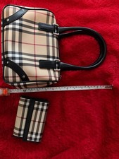 Authentic Vintage Burberry Nova Check Mini Boston Bag w/ COA Barrel Purse picture