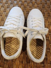 Taos White Canvas Sneaker Casual Shoe Womens Size 8 Lace Up picture