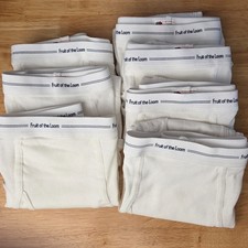 Fruit of the Loom Men's 2XL White Briefs 7 Pair Lot 100% Cotton New Old Stock picture