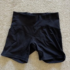 Lululemon Fast And Free High Rise Short Black Size 10 Nulux Running Biker picture