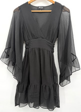Vtg Myth NYC Women Tiered Babydoll Dress Medium Y2K Witchy Whimsigoth Dark Fairy picture