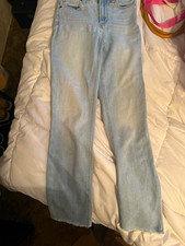 Women's Paige Light Wash Blue Denim Jeans Solid Pattern Regular Size Type picture