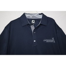 FootJoy FJ Mens Navy Blue ProDry Golf Polo Shirt Size M picture