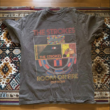 NEW The Strokes T-shirt Rock Band Retro Unisex Charcoal T-Shirt S-5XL picture