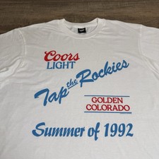 Vintage Screen Stars Best Mens Coors Light T-Shirt (XL) Rare Summer Of 1992 B19 picture