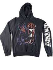 WWE Undertaker Hoodie Men's Large Black Cotton Graphic Wrestling Pre-owned Retro picture