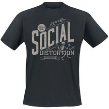 SOCIAL DISTORTION PREMIUM MEN WOMEN ROUND NECK BLACK T-SHIRT 500 S1 picture