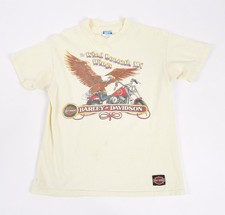 90s HARLEY DAVIDSON Hanes Beefy Wind Beneath My Wings SINGLE STITCH T-Shirt L picture