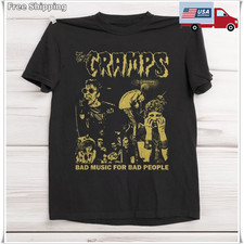 The Cramps Bad Music For Bad People Psychobilly Album Black T-Shirt picture