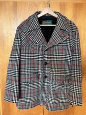 vintage 1950s 60s McGregor plaid wool jacket sherpa lined coat sz 40 picture