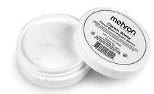 MEHRON MAKEUP_CLOWN WHITE_PROFESSIONAL STAGE MAKEUP FACE BODY CREAM PAINT_2.25OZ picture