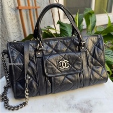 Chanel Calfskin Quilted Casual Riviera Bowling Bag picture