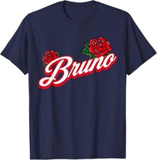 Retro Bruno First Name Personalized 80's Woman Kid Unisex T-Shirt picture