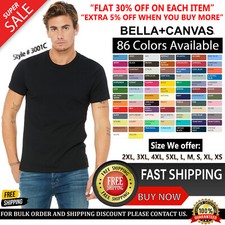 Bella + Canvas 3001C Unisex T Shirt Short-Sleeve 100% Cotton Jersey Tee T-Shirt picture