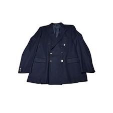 Gieves & Hawkes Savile Row Navy Blue Wool Double Breasted Blazer Men 44L England picture