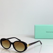 Tiffany TF4242D Black Gold Brown Gradient Oval Unisex 55-19-140 Sunglasses picture