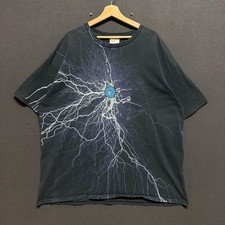 Vintage 1990s Nike Lightning All Over Print T-Shirt XXL Made in USA picture