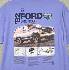 FORD BRONCO Shirt Mens Extra Large XL Purple 80s 4X4 TRUCK Off Road Casual NWT picture