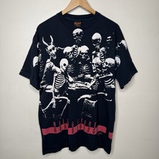 Vintage 1994 Rolling Stones Voodoo Lounge Tour Shirt AOP Skeletons XL Brockum picture