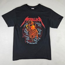 Metallica M72 North American Tour T-Shirt Medium 2023 72 Seasons Black Pre-owned picture