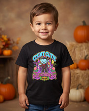 Count Cutie “Sweet Tooth After Dark” Toddler Vampire Halloween T-Shirt |Boo Crew picture