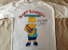 VTG The Simpsons Bart Simpson 1989 Cotton White All Size T Shirt For Fans TR631 picture