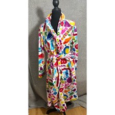 Dylans Candy Bar M Candy Spill Fuzzy Plush Robe Colorful picture