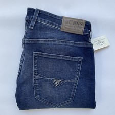 Guess Men’s Slim Tapered Jeans Blue Indigo Eco Stretch Denim Size 32 picture