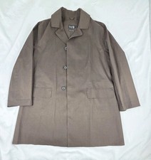 Vtg Scotland Mackintosh Dunkled Long Rain Coat Large Mocha Brown Rubber Proofed picture