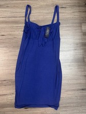 BCBG Paris Tie Front Dress, Women’s Blue Dress  Plus Size XXL picture
