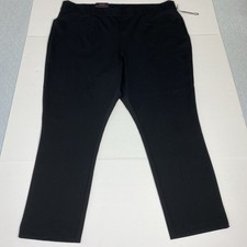 NWT Ava & Viv Pants Womens Plus 3X 45x28.5 Black High Rise Skinny Ankle Pull On picture