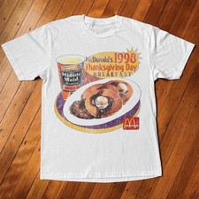 1998 McDonald's Thanksgiving Day Breakfast RETRO GRAPHIC UNISEX T-SHIRT S-5XL picture