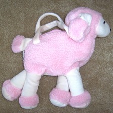 Pink Plush Poodle Purse Girls Purse Bag Novelty Handbag NIP / NWOT Vintage Purse picture