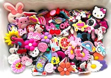 GIRLS Shoe Charms 50 PCS Croc Charms Pink & Sweet For Young Girls picture