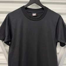 Vintage Screen Stars Black Blank T-shirt Men’s S 50/50 NOS USA Made Dead Stock picture