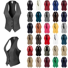 MixMatchy Dressy Casual Versatile Racerback Vest Tuxedo Suit Waistcoat picture