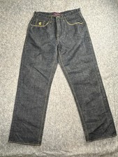 Vintage Y2K Rocawear Dark Wash Embroidered Pocket Jeans Size 34 X 32 Loose Baggy picture