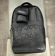 Sprayground Limited Edition Black Shark Faux Leather Backpack Medium picture