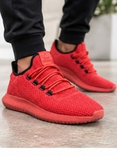 adidas Tubular Shadow Trace Scarlet Red Knit Sneakers Men’s 11.5 B96400 picture