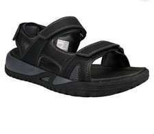 Eddie Bauer Men's Black Sport Sandals Hook & Loop Adjustable Straps US 11 picture