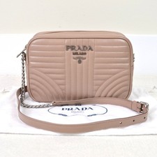 Prada Diagramme Dusty Pink Leather Camera Crossbody Shoulder Bag Purse Handbag picture