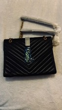 Saint Laurent YSL Large Envelope Black Quilted Leather Chain Shoulder Bag picture