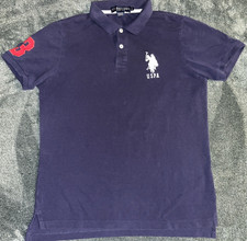 Us Polo Assassin shirt Pony #3 Short Sleeve Navy Blue Medium picture