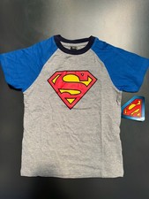 DC Comics Superman Boys Size 6 Reversible Short Sleeve Crew Neck Cotton T-Shirt picture