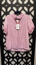 NWT Umgee Women’s Pink Top M Hippie Boho Cottage Core Pheasant Festival picture