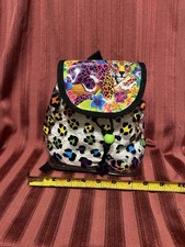 *RARE* Vintage Retro Lisa Frank Clear Vinyl Mini Leopard Backpack picture