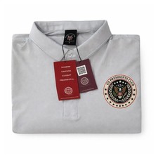 US Presidents Club Polo Shirt Mens Baby Blue Presidential Modern Short Sleeve picture