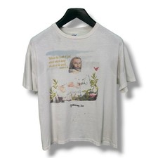 Vintage 90s Jesus Christ John 1:29 Made in USA White T-shirt Size XL FADED picture