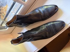Berluti Men Black Leather Side Zip Cap Toe Ankle Boots UK 9 / US 10 picture